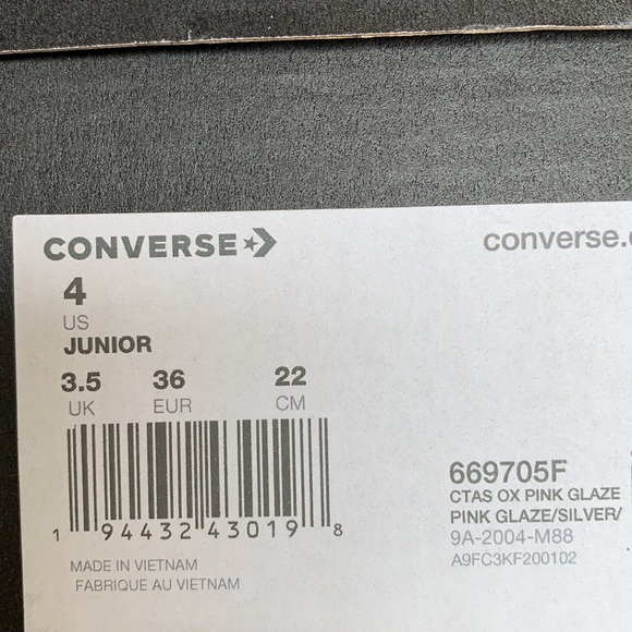 CONVERSE CTAS OX PINK GLAZE/SILVER WHITE WMNS - Picture 15 of 15